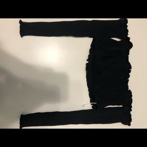 Black Long Sleeve off the shoulder shirt